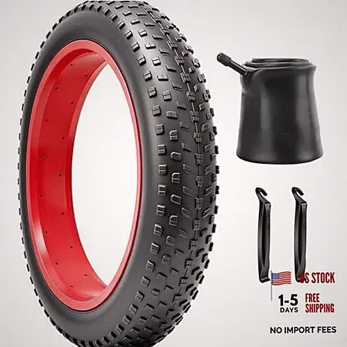 16x4.0 20x3.0 20x4.0 Electric Fat Bike Tire and Tube with 32mm AV 16x3.0 Black