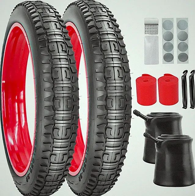 2 Pack 20X4.0 26X4.0 Inch Fat Bike Tires and Tubes Bicycle Tyres Replacement Tir