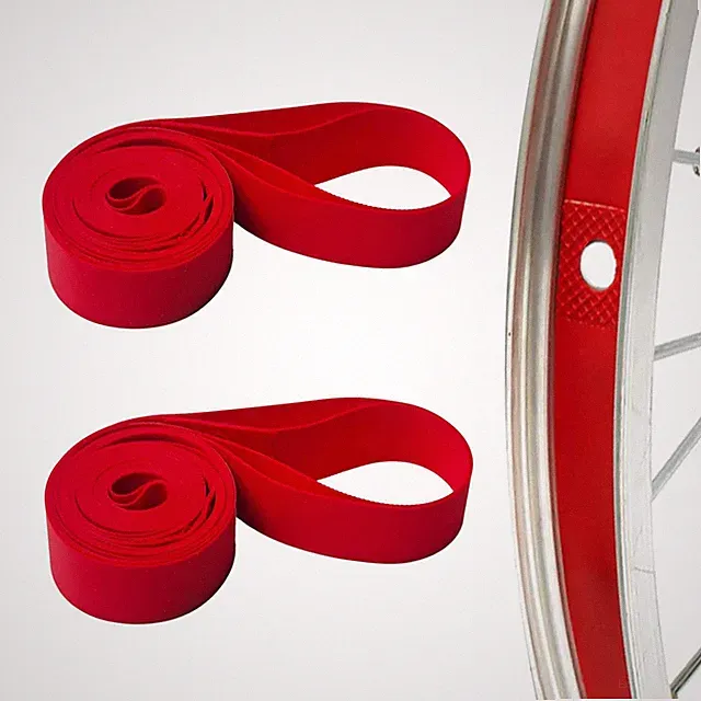 2 Pcs Red 24 Inch Bicycle Rim Strip Tape Nylon Inner Tube Protection