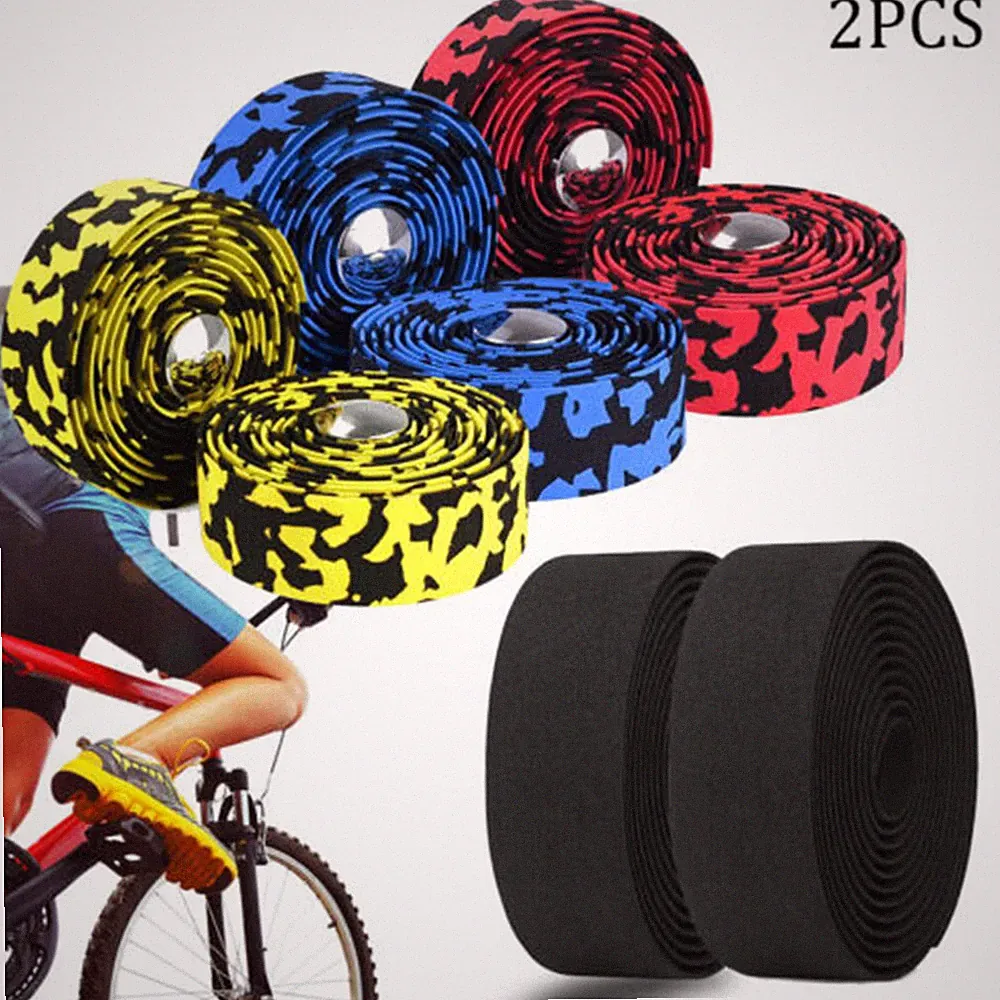 2pcs Bike Handlebar Tape Road Bicycle Cycling Non-slip Handle Wrap Outdoor Sport