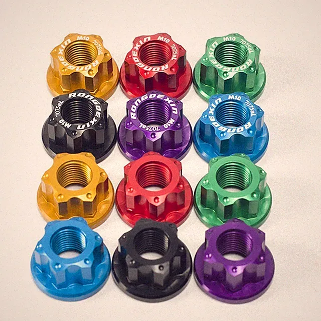 4Pcs M10 Track Wheel Hub Nuts Bicycle Fixie Axle Screw For Rear Hub Durable