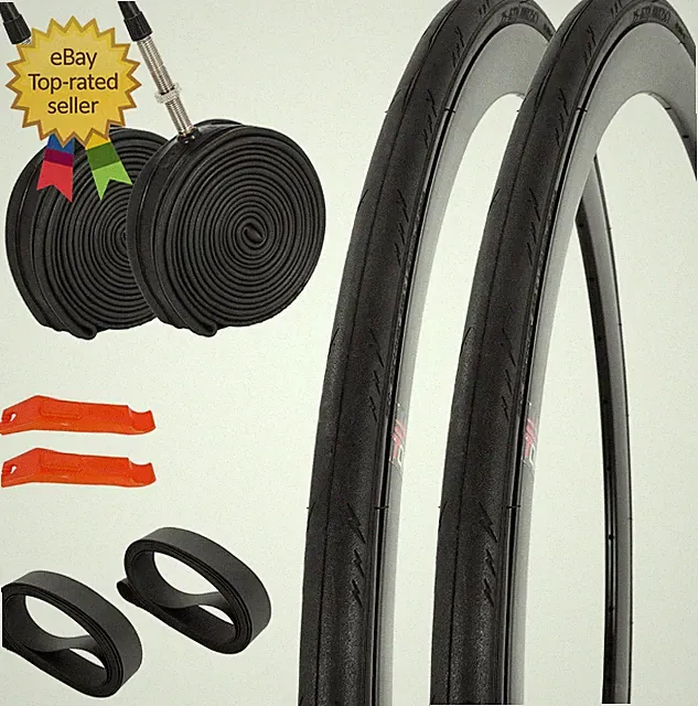 700 X 25C Road Bike Tire with Inner Tube and Tire Levers Bicycle Foldable Replac