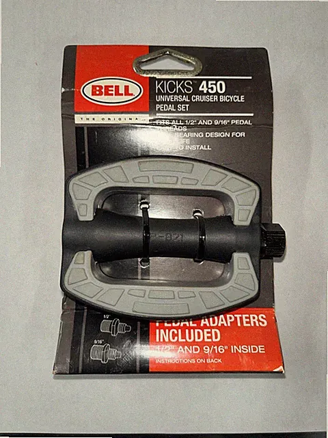 Bell Kicks 450 Universal Bicycle Pedal Set Fits 1/2"- 9/16" Black New in package