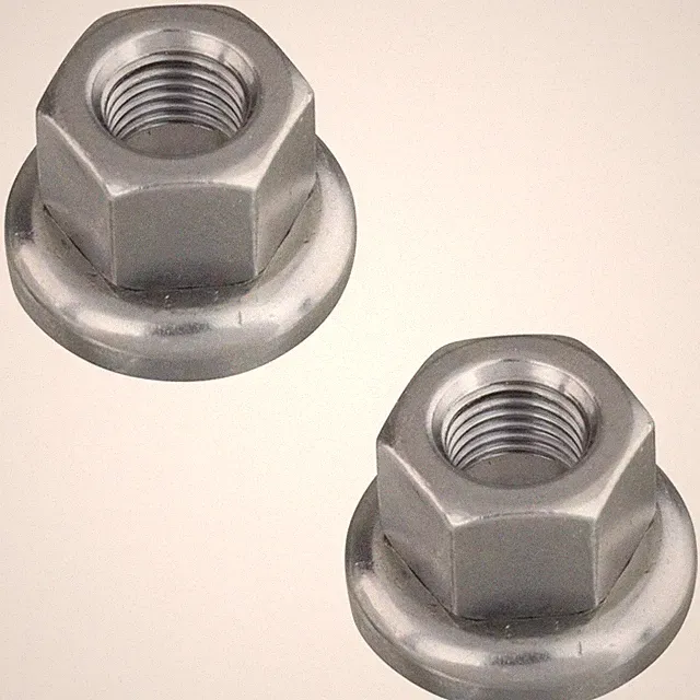 Bicycle Bike Hub Axle Nut with Rotating Washer - 9X 1mm- Chrome - Set of 2