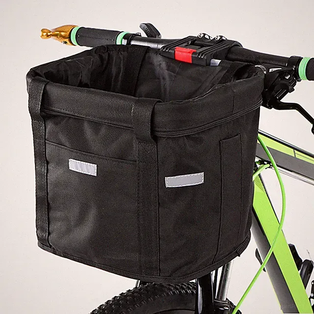 Bicycle Front Basket Removable Waterproof Bike Handlebar Basket Pet Carrier Fram