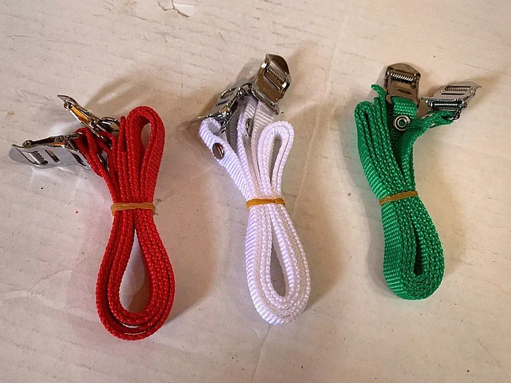 Bicycle Pedal Toe Straps 1-BUCKLE Nylon RED WHITE YELLOW GREEN BLACK Bikes