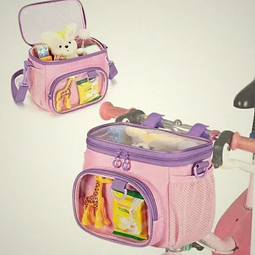 Bike Basket Front Kids, Bicycle Basket, Cute Bike Accessories Fit Most of Pink