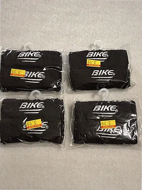 Bike Lot of 4 2 Packs Sports Bicep Bands Unisex Black 80% Cotton 20% Spandex NEW