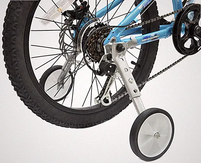 CHILDHOOD Bicycle Training Wheels Fits 18 to 22 inch Kids 22 inch, silver