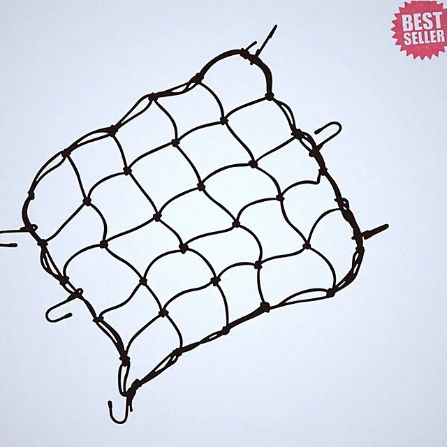 Compact 15.7 x 15.7 Elastic Cargo Net for Bike Baskets - Strong & Lightweight