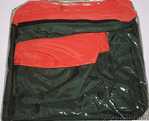 Deluxe Nylon Touring Bicycle Bag / Hunter Green & Orange NEW!