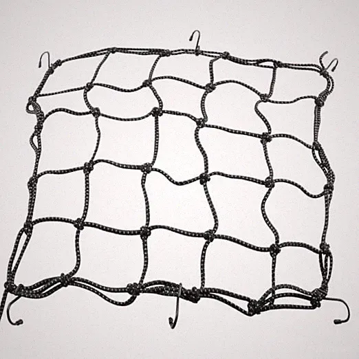 DGZZI Reflective Stretch Nylon Cargo Net 15x15inch Motorcycle Load Net Bicycle