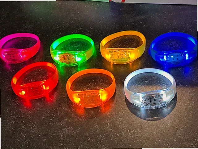 GLOW LED BRACELET BATTERY Light-up running cycling night Safety Party Halloween
