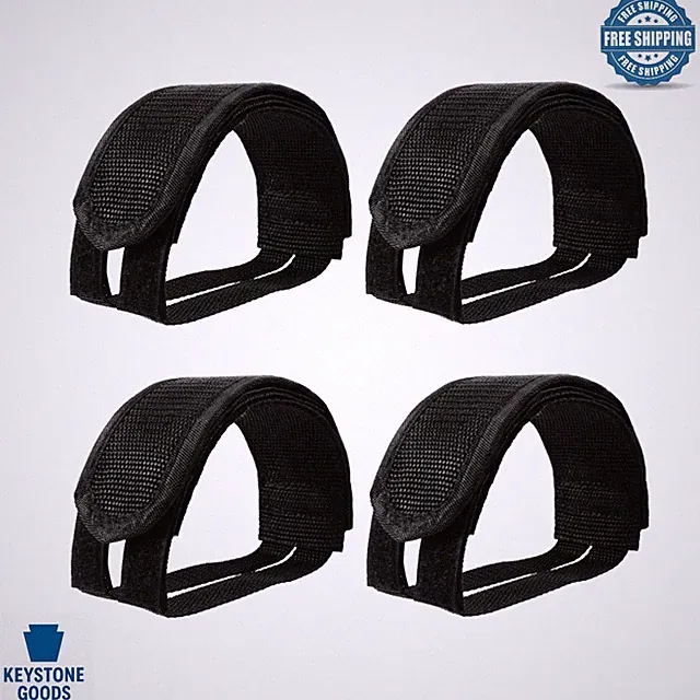 Kids Bicycle Pedal Straps - Adjustable Nylon Safety Foot Straps for Fixed Gea...