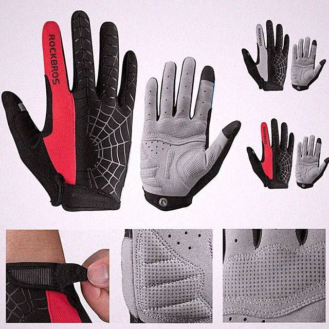 Long Full Finger Gloves Cycling Touchscreen Cobweb Style Gloves for XC Gravel US