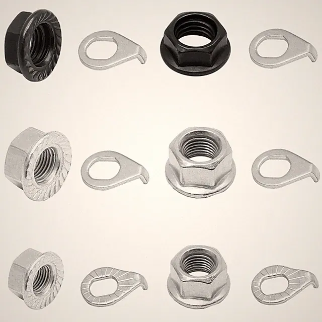Moicstiy 12 Pcs Bike Wheel Axle Nuts and Safety Washers Kit, 3 Size 12Pcs