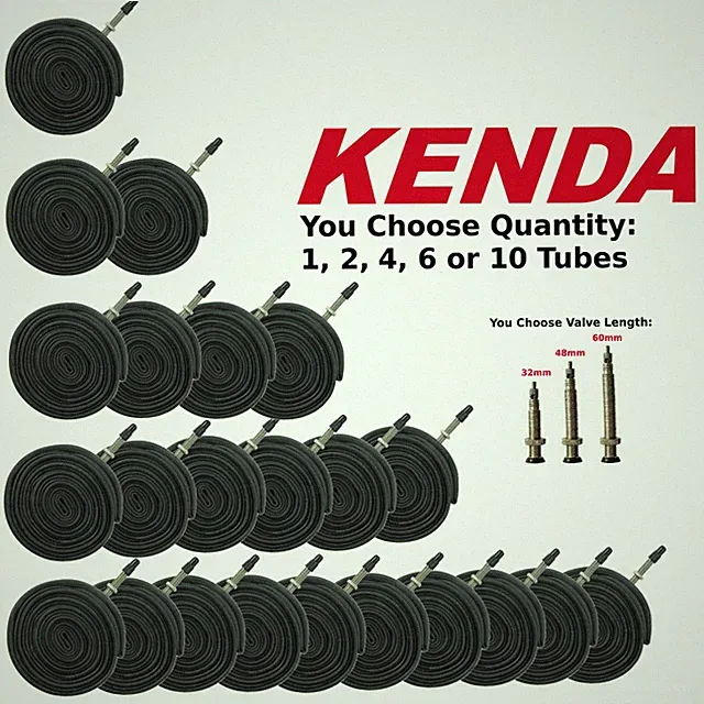 Multi-Lot Kenda 700x 30 32 35 38 40 43 Presta Valve 32 48 60 Bike Tube (fit 27")