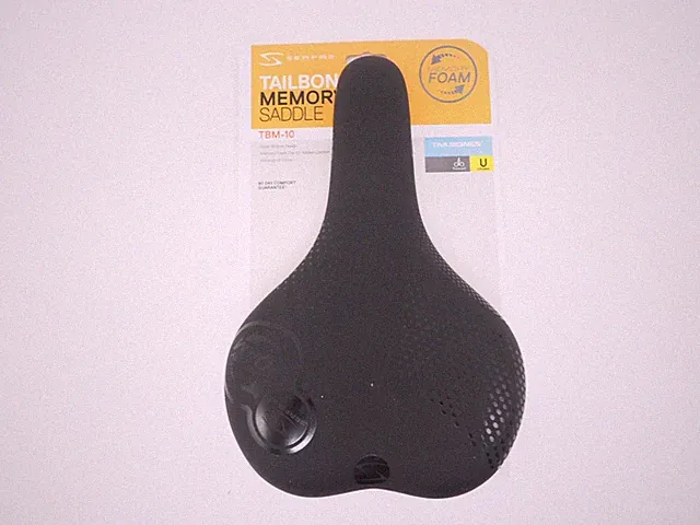 NEW! Serfas TBM-10 Tailbones Memory Foam 176mm Bicycle Saddle Black