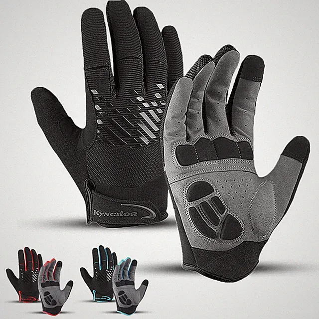 Padded Full Finger Cycling Gloves Mountain Bike Gloves Breathable MTB Racing