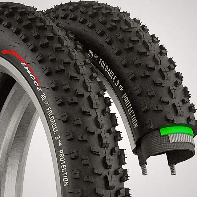 Pair 26x4.0 Fat Bike Tires - Foldable 26 inch Bike Tires with Nylon Antipunct...