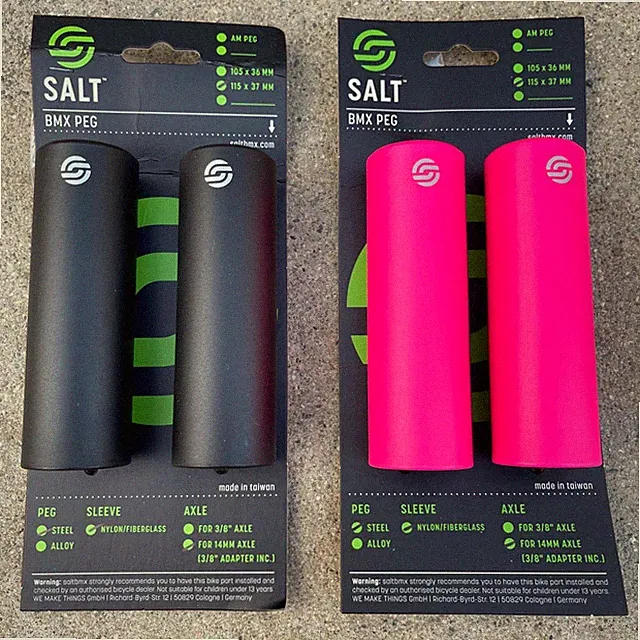 PAIR SALT AM NYLON 4.5" PEGS 3/8" 14MM BMX BICYCLE BIKES PEGS CULT SUNDAY KINK