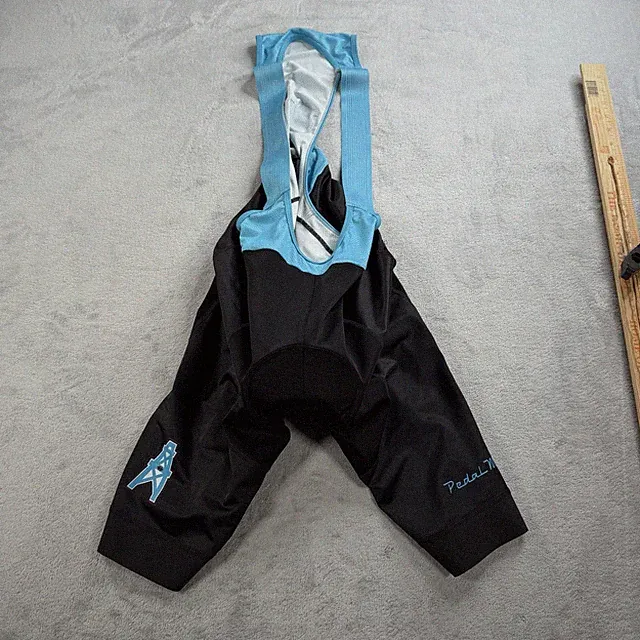 Pedal Mafia Pro Bib Short Adult Large Black Padded Mesh Panel Italy Cycling Bike
