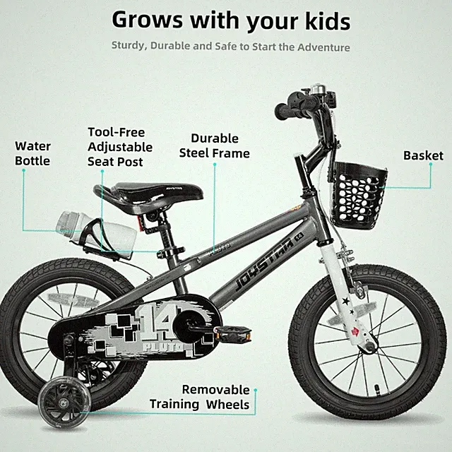 Pluto Children Bike for Boys Girls, Multiple Colors