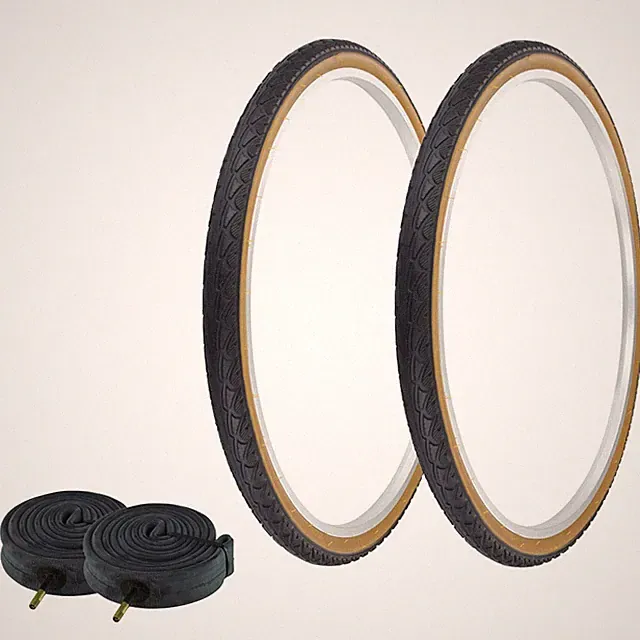 PRO+ TIRES 700 x 40 Black/Gum W-2101 W/ HEAVYDUTY TUBES 48mm Schrader Valve