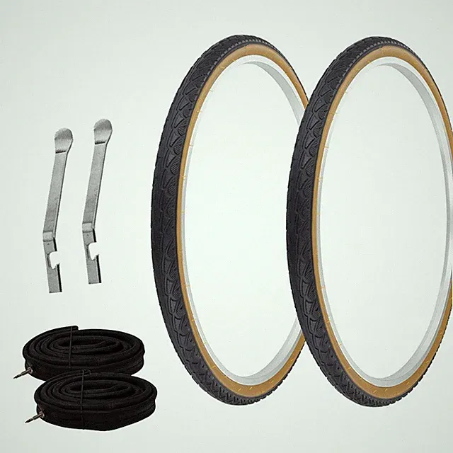PRO+ TIRES 700 x 40 Black/Gum W-2101 W/ HEAVYDUTY TUBES & TIRE LEVERS 33mm