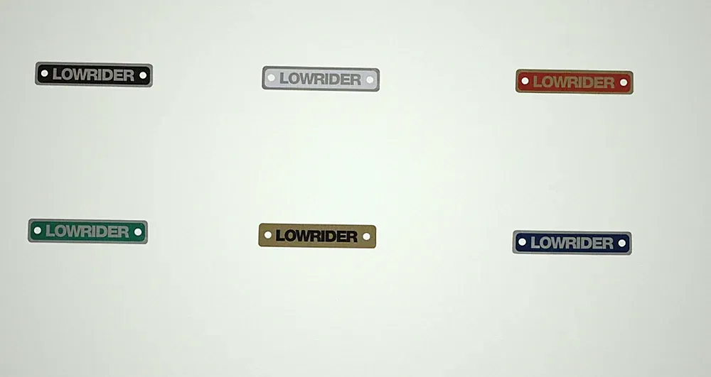 Rectangular Bicycle Name Plate Head Badge black chrome blue red green gold Bikes