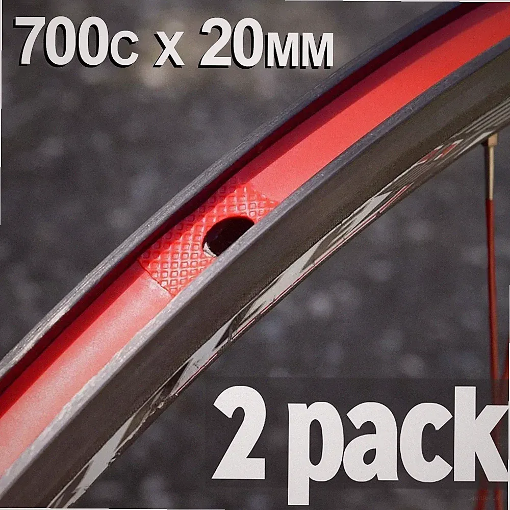 Red Bicycle Wheel Rim Strips - 700c x 20mm - 2 pack - Alternative to Rim Tape