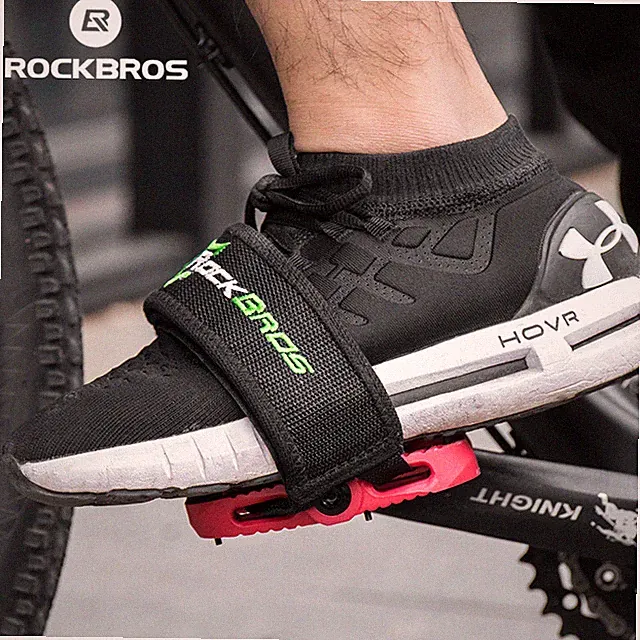 ROCKBROS 1Pair Bike Pedal Straps Pedal Toe Clips Straps Tape for Fixed Gear Bike
