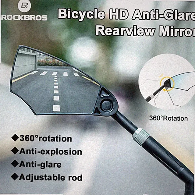 ROCKBROS 360° Universal Bike Handlebar Mirror Motorcycle Bicycle Rearview Mirror