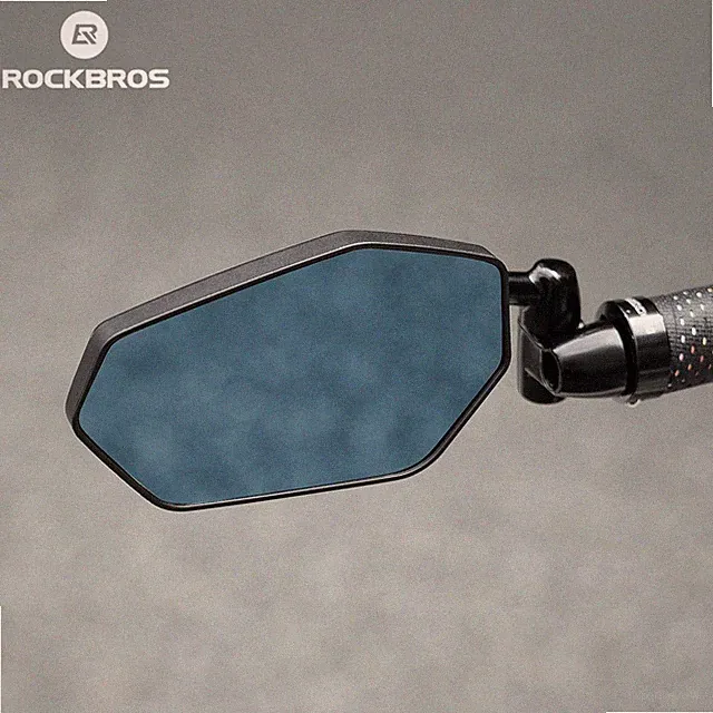 ROCKBROS Bike Handlebar End Mirror,360°Rotatable Anti-glare Rearview Mirror Left