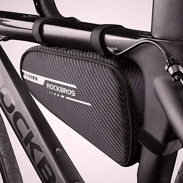ROCKBROS Bike Triangle Bag Frame Bag Reflective Under Top Tube Storage Bag 1.2L