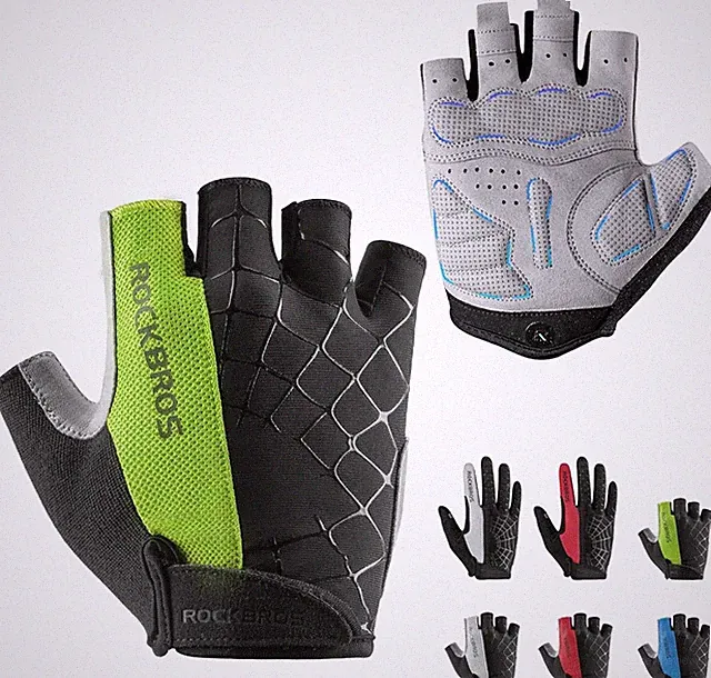 ROCKBROS Cycling Gloves Full/Half Finger Breathable Gel Pad Mountain Bike Gloves