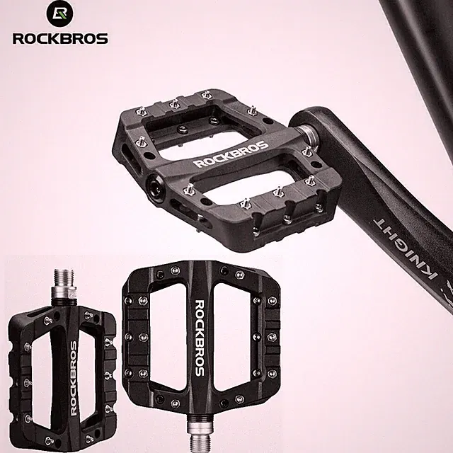 RockBros Mountain Bike Pedals Bike Nylon Pedals 9/16" Seal Bearing Non-slip
