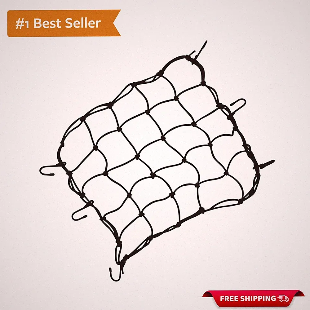 Versatile Nylon Cargo Net for Bicycle Baskets - Lightweight & Scratch-Free