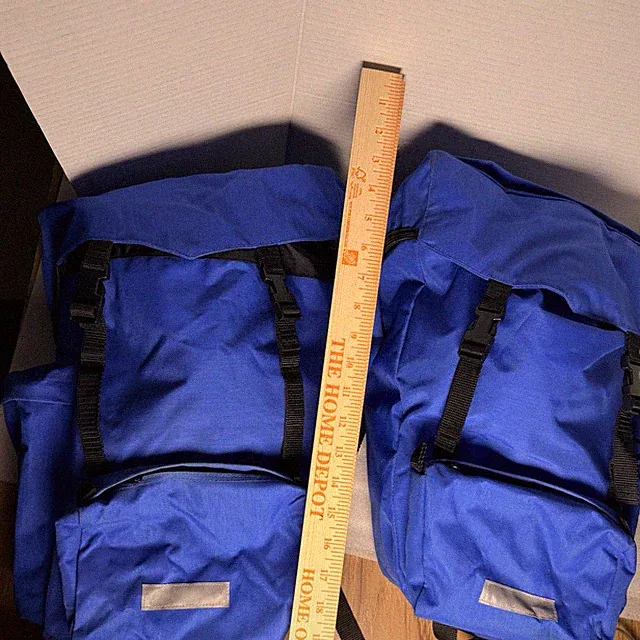 Vintage 1988- 1992 Norco Bike Bag Panniers Set Of 2 Blue - Nylon - Cool Patch
