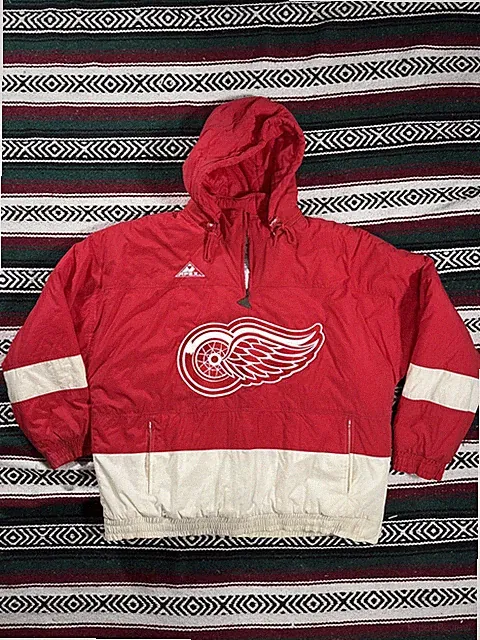 Vintage Detroit Redwings Apex Puffer Pullover Jacket Size XL