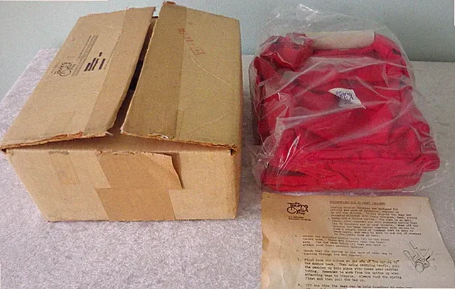 Vtg The Cycling Tourist Shop red front panniers tour bags NOS box Boulder CO 70s