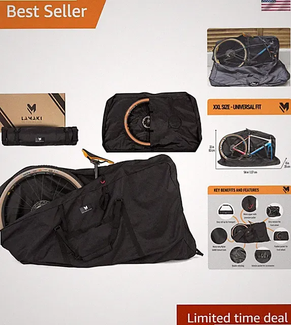 Water-Resistant Bike Transport Bag - Fits 26-29 inch MTB Bikes
