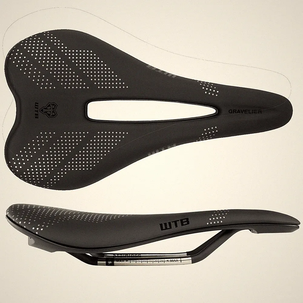 WTB Gravelier Gravel Bike Saddle Seat Stainless Steel Rails Medium 142mm Black