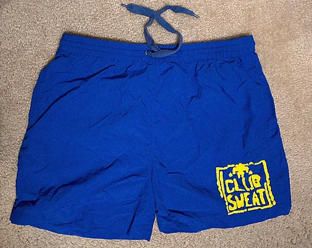 Y,IWO Shorts blue Mens 100% NYLON hybrid vintage retro style, sz LARGE